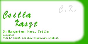 csilla kaszt business card